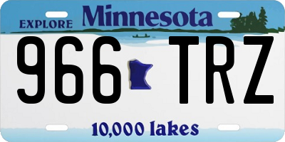 MN license plate 966TRZ