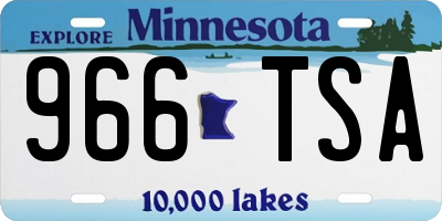 MN license plate 966TSA