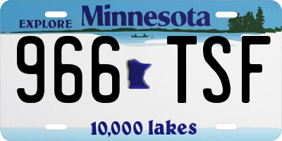 MN license plate 966TSF