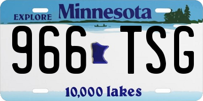 MN license plate 966TSG