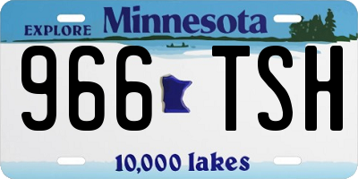MN license plate 966TSH