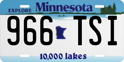 MN license plate 966TSI