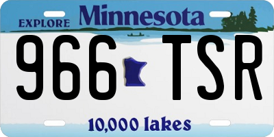 MN license plate 966TSR