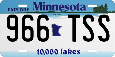 MN license plate 966TSS