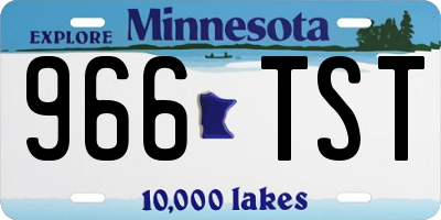 MN license plate 966TST