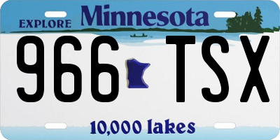 MN license plate 966TSX