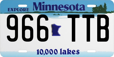MN license plate 966TTB