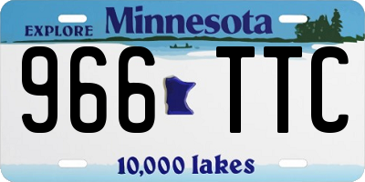 MN license plate 966TTC