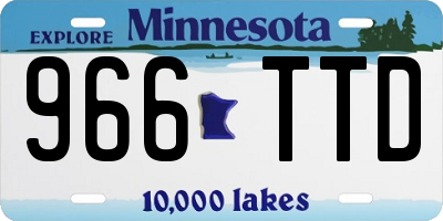 MN license plate 966TTD