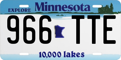 MN license plate 966TTE
