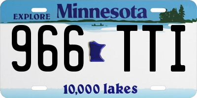 MN license plate 966TTI