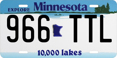 MN license plate 966TTL