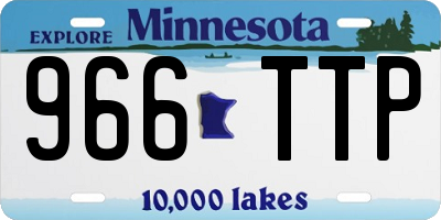 MN license plate 966TTP
