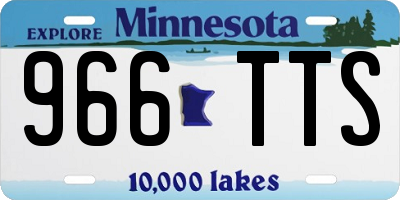 MN license plate 966TTS