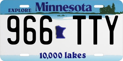 MN license plate 966TTY