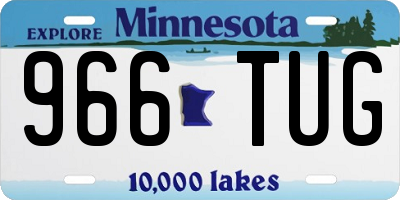 MN license plate 966TUG