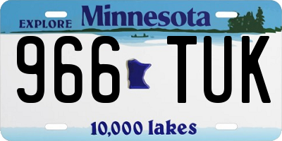 MN license plate 966TUK