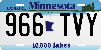 MN license plate 966TVY