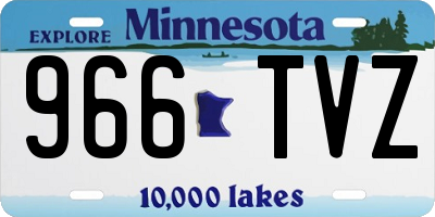 MN license plate 966TVZ