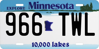 MN license plate 966TWL