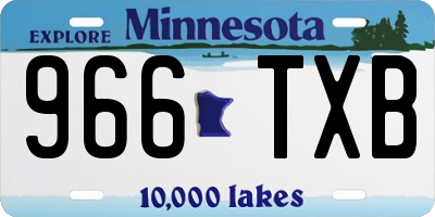 MN license plate 966TXB