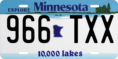 MN license plate 966TXX