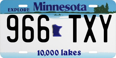 MN license plate 966TXY