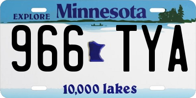 MN license plate 966TYA