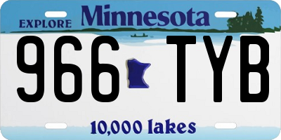 MN license plate 966TYB