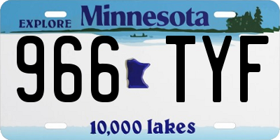 MN license plate 966TYF