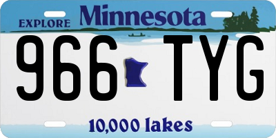 MN license plate 966TYG