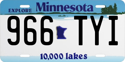 MN license plate 966TYI