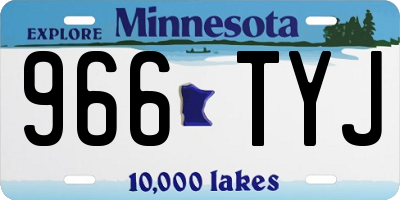 MN license plate 966TYJ