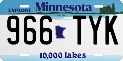 MN license plate 966TYK