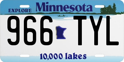 MN license plate 966TYL