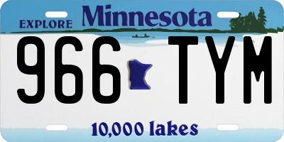 MN license plate 966TYM