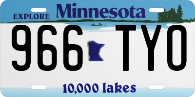 MN license plate 966TYO