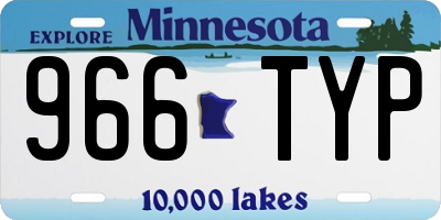 MN license plate 966TYP