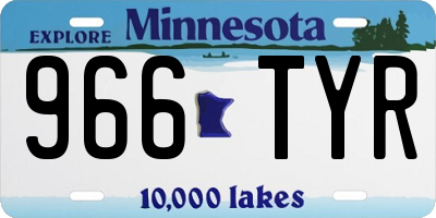 MN license plate 966TYR
