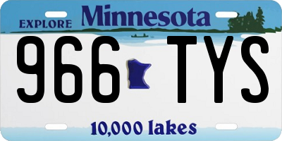 MN license plate 966TYS