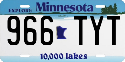 MN license plate 966TYT