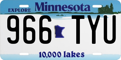 MN license plate 966TYU