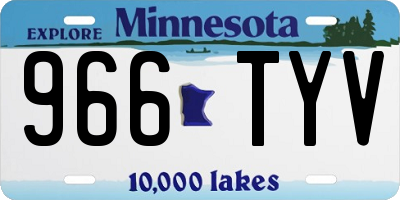 MN license plate 966TYV