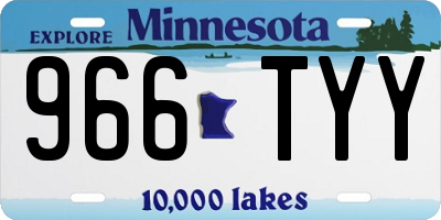 MN license plate 966TYY