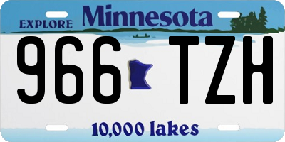 MN license plate 966TZH