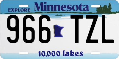 MN license plate 966TZL