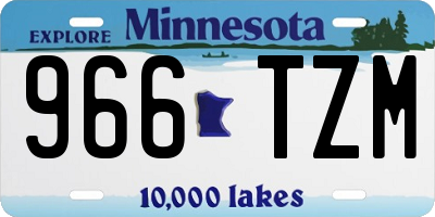 MN license plate 966TZM