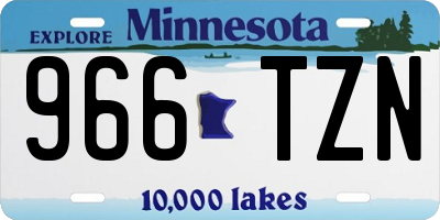 MN license plate 966TZN