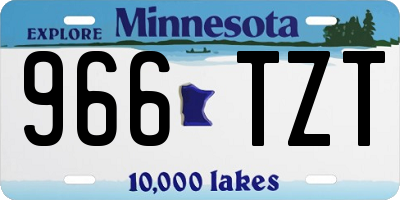 MN license plate 966TZT