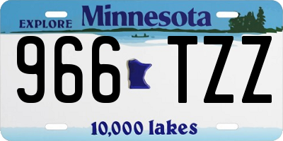 MN license plate 966TZZ